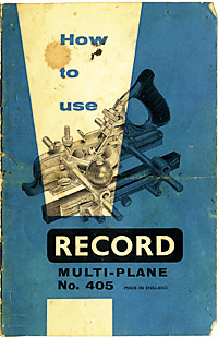 Cover of Record 405 multi-plane manual, 1960 edition.