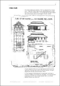 page from the East Brisbane State School conservation study