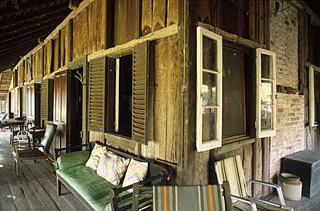 the verandah of the oldest section of the house