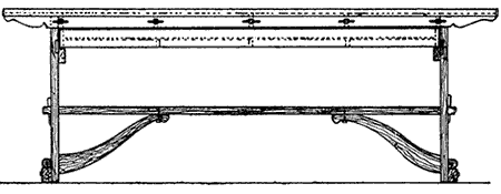 Side view of the bench