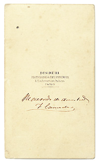 Front and 
back of a carte-de-visite