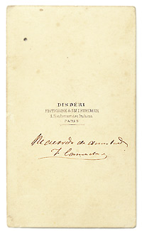 Front and
back of a carte-de-visite