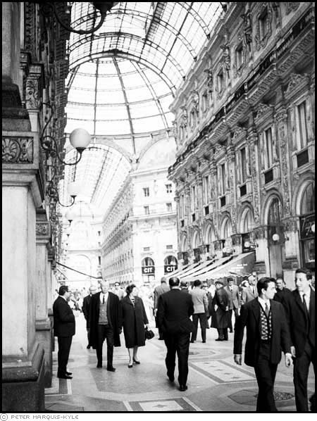 View towards the central crossing of the arcade