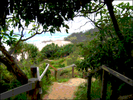 The path down to Deadman's Beach