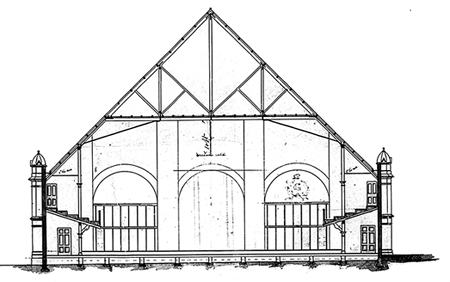 Architect's cross section drawing